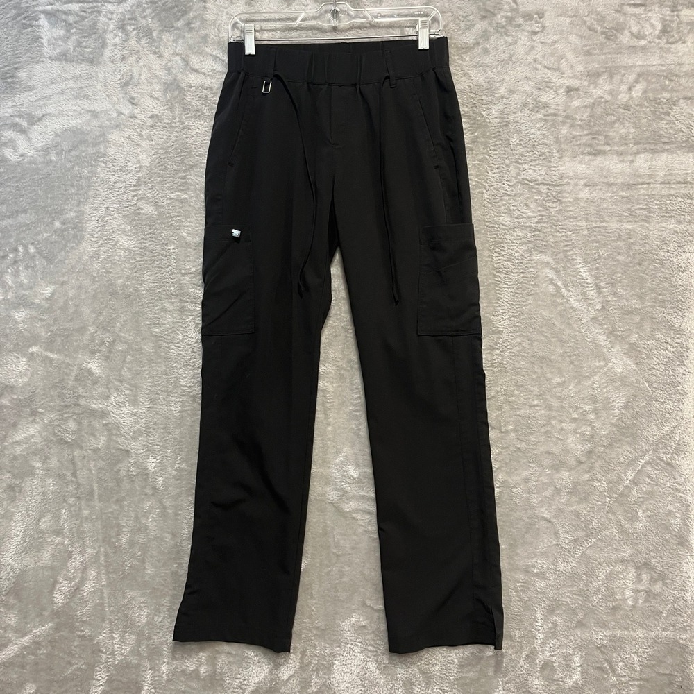 Grey's Anatomy Scrub Pants Women S Black Signature Cargo Drawstring Stretch